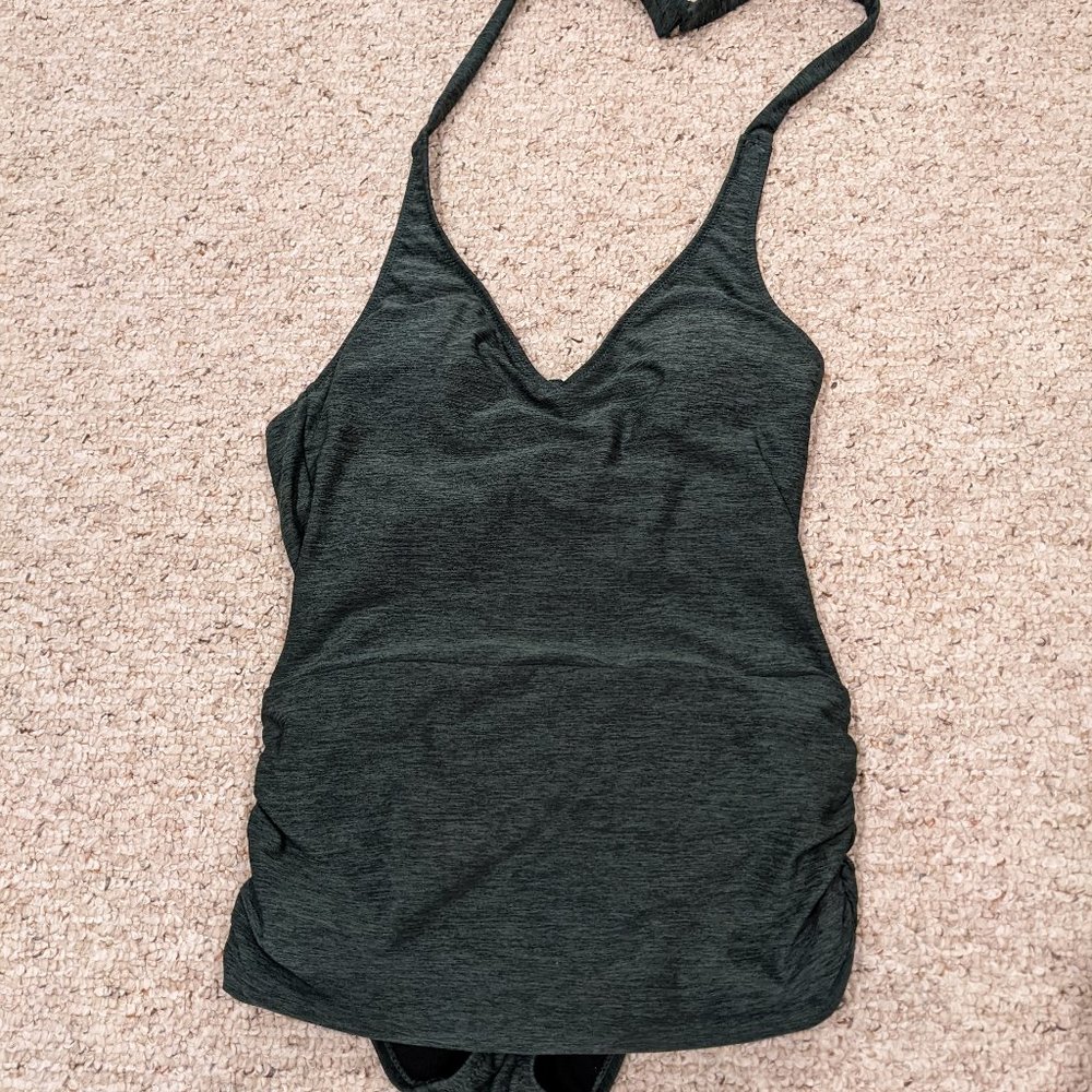 Kona Sol Dark Green One Piece Swimsuit